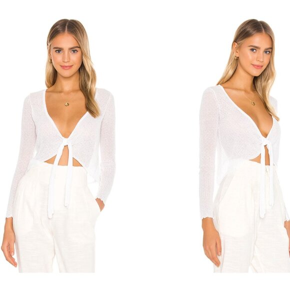NWT Superdown Liv Tie Front Top - M - Picture 1 of 3